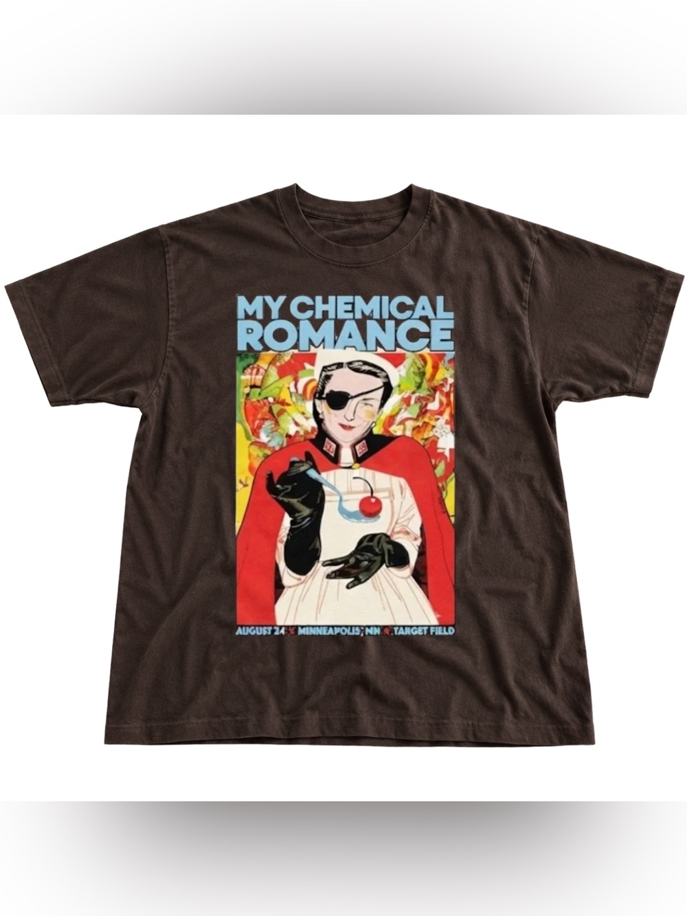 Men's Romance Graphic Band Tee - Dark Brown Vintage Gift For Fan